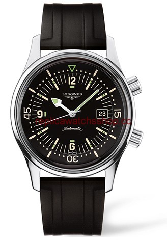 Longines Legend Diver Watch Rubber (L3.674.4.50.9) Longines Legend Diver Watch Rubber (L3.674.4.50.9)