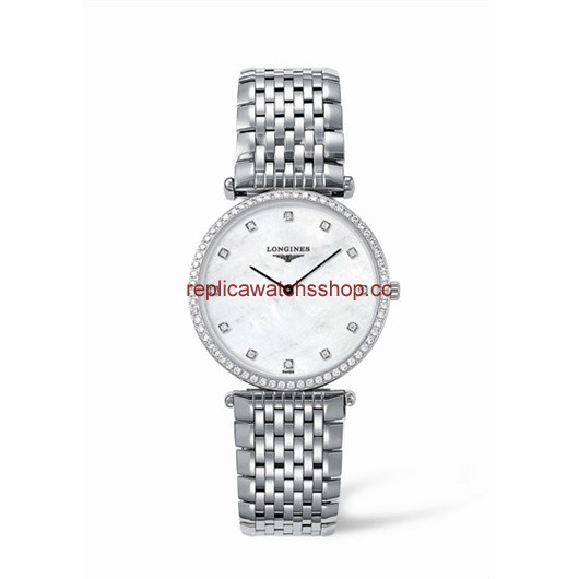 Longines La Grande Classique 33 Quartz Diamond Bezel MOP (L4.741.0.80.6)