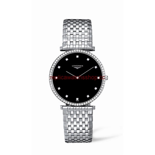 Longines La Grande Classique 37 Quartz Diamond Beze Black Diamondl (L4.770.0.58.6)