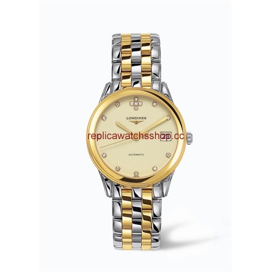 Longines Flagship 35.6 Automatic Two Tone Cream Diamond (L4.774.3.07.7) Longines Flagship 35.6 Automatic Two Tone Cream Diamond (L4.774.3.07.7)