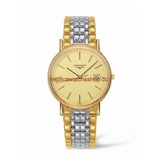 Longines Presence 38.5 Quartz Yellow Stick Yellow Bracelet Two Tone (L4.790.2.32.7) Longines Presence 38.5 Quartz Yellow Stick Yellow Bracelet Two Tone (L4.790.2.32.7)