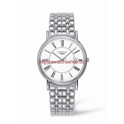 Longines Presence 38.5 Quartz Stainless Steel Roman Bracelet (L4.790.4.11.6) Longines Presence 38.5 Quartz Stainless Steel Roman Bracelet (L4.790.4.11.6)