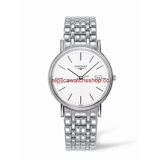 Longines Presence 38.5 Quartz Stainless Steel Stick Bracelet (L4.790.4.12.6) Longines Presence 38.5 Quartz Stainless Steel Stick Bracelet (L4.790.4.12.6)