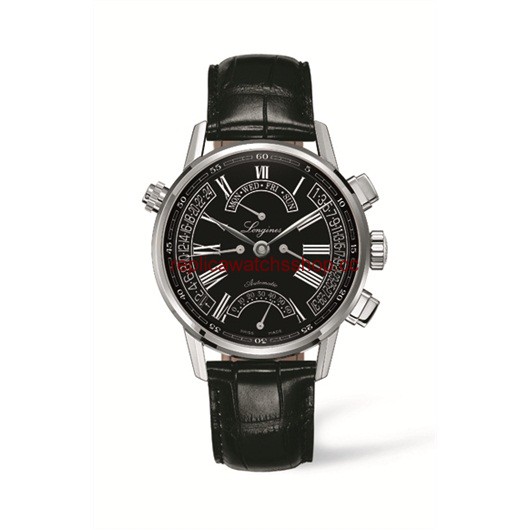 Longines Heritage Retrograde Black (L4.797.4.51.2) Longines Heritage Retrograde Black (L4.797.4.51.2)