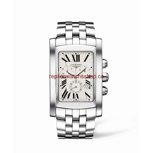 Longines DolceVita XL Chronograph Stainless Steel Roman (L5.687.4.71.6) Longines DolceVita XL Chronograph Stainless Steel Roman (L5.687.4.71.6)