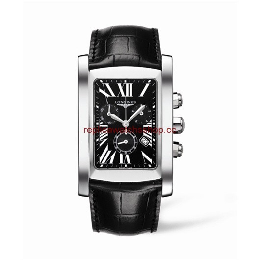 Longines DolceVita XL Chronograph Stainless Steel Black Roman (L5.687.4.79.3) Longines DolceVita XL Chronograph Stainless Steel Black Roman (L5.687.4.79.3)