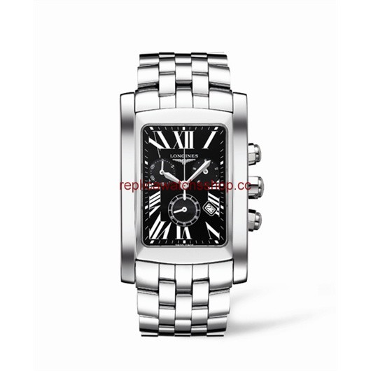 Longines DolceVita XL Chronograph Stainless Steel Black Roman (L5.687.4.79.6) Longines DolceVita XL Chronograph Stainless Steel Black Roman (L5.687.4.79.6)