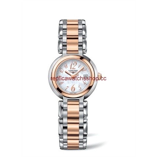 Longines PrimaLuna Quartz 26.5 Two Tone Pink Funky MOP (L8.110.5.83.6)