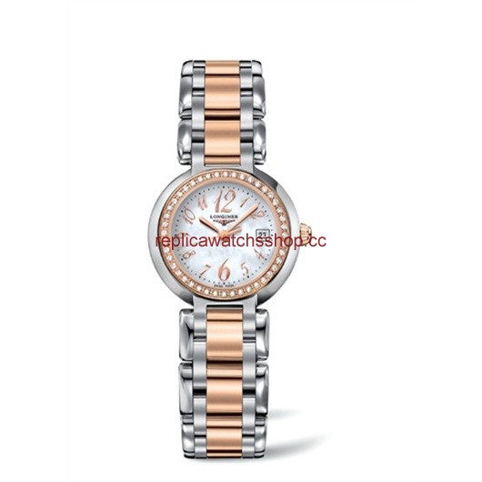 Longines PrimaLuna Quartz 26.5 Two Tone Diamond Funky MOP (L8.110.5.88.6) Longines PrimaLuna Quartz 26.5 Two Tone Diamond Funky MOP (L8.110.5.88.6)