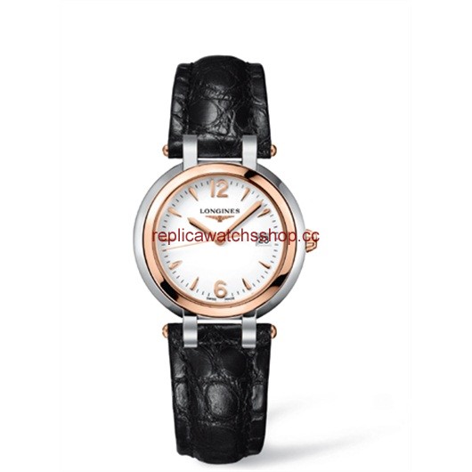 Longines PrimaLuna Quartz 30 Two Tone Pink Leather Arabic (L8.112.5.16.2)