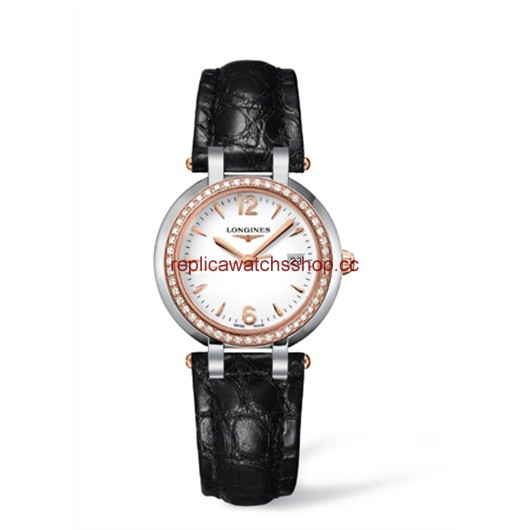 Longines PrimaLuna Quartz 30 Two Tone Pink Diamond Leather Arabic (L8.112.5.19.2) Longines PrimaLuna Quartz 30 Two Tone Pink Diamond Leather Arabic (L8.112.5.19.2)