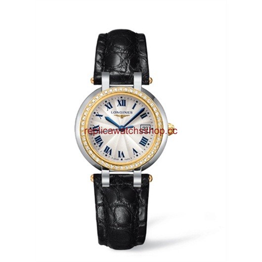 Longines PrimaLuna Quartz 30 Two Tone Diamond Leather (L8.112.5.95.2)