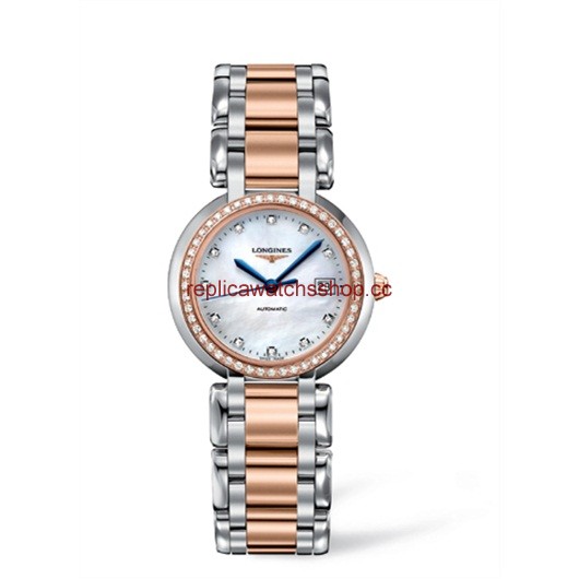 Longines PrimaLuna Automatic 30 Two Tone Pink Diamond MOP (L8.113.5.89.6) Longines PrimaLuna Automatic 30 Two Tone Pink Diamond MOP (L8.113.5.89.6)