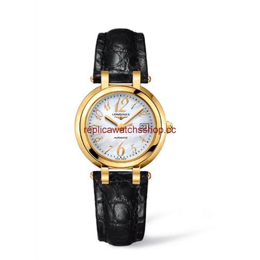 Longines PrimaLuna Automatic 30 Yellow Gold Leather Funky MOP (L8.113.6.83.2) Longines PrimaLuna Automatic 30 Yellow Gold Leather Funky MOP (L8.113.6.83.2)