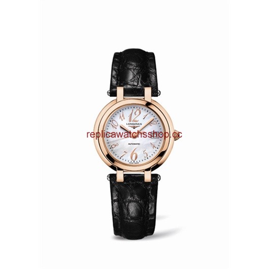 Longines PrimaLuna Automatic 30 Pink Gold Leather Funky MOP (L8.113.8.83.2) Longines PrimaLuna Automatic 30 Pink Gold Leather Funky MOP (L8.113.8.83.2)