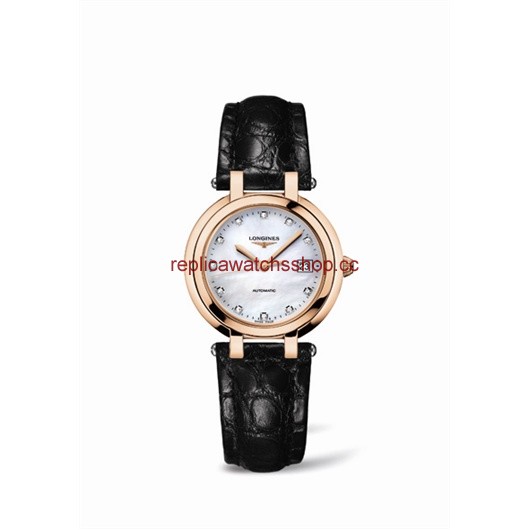 Longines PrimaLuna Automatic 30 Pink Gold Leather MOP (L8.113.8.87.2)