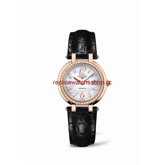 Longines PrimaLuna Automatic 30 Pink Gold Diamond Leather Funky MOP (L8.113.9.83.2) Longines PrimaLuna Automatic 30 Pink Gold Diamond Leather Funky MOP (L8.113.9.83.2)