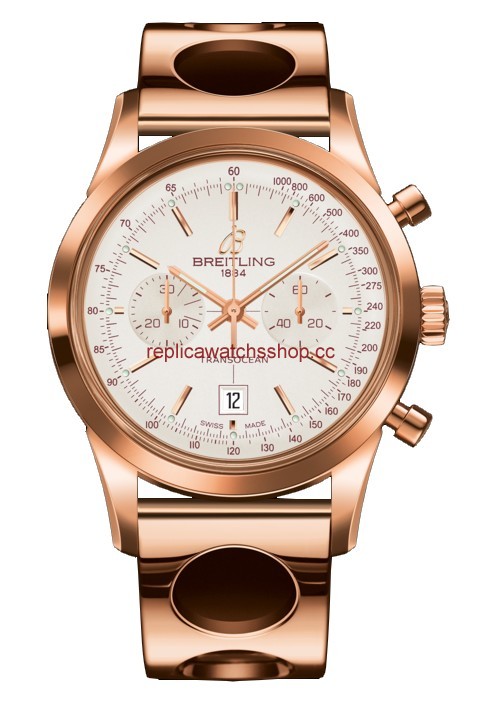 Breitling Transocean Chronograph 38 Gold / Silver / Racer (R4131012.G758.223R)