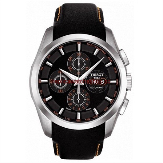 Tissot Couturier Chronograph Automatic 7750 Orange / Strap (T0356141605101)