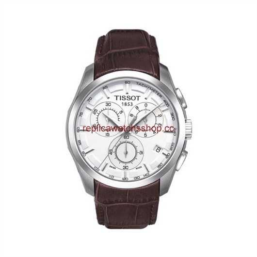 Tissot Couturier Quartz Chronograph Silver / Strap (T0356171603100)