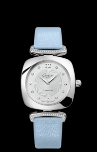 Glashutte Original Pavonina Steel Silver Diamond Lug Arab (1-03-02-12-12-35) Watch