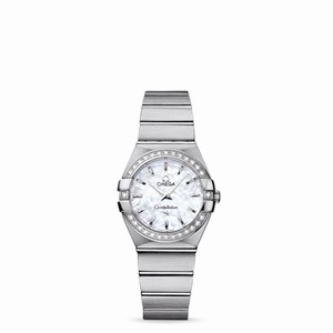 Omega Constellation 27mm Quartz Brushed Diamond Bezel / MOP (123.15.27.60.05.001) Watch