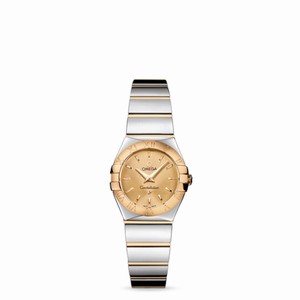 Omega Constellation 24mm Quartz Polished Two Tone / Champagne (123.20.24.60.08.002) Watch