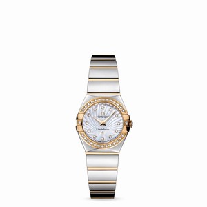 Omega Constellation 24mm Quartz Polished Two Tone / Diamond Bezel / MOP Supernova (123.25.24.60.55.008) Watch