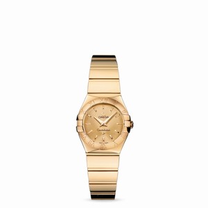 Omega Constellation 24mm Quartz Polished Yellow Gold / Champagne. (123.50.24.60.08.002) Watch