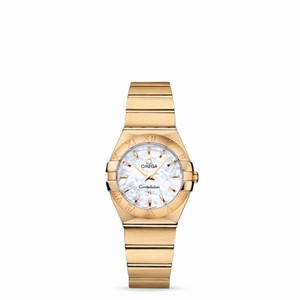 Omega Constellation 27mm Quartz Brushed Yellow Gold / MOP (123.50.27.60.05.002) Watch