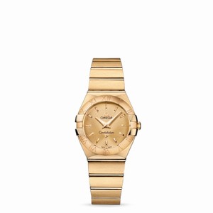 Omega Constellation 27mm Quartz Brushed Yellow Gold (123.50.27.60.08.001) Watch