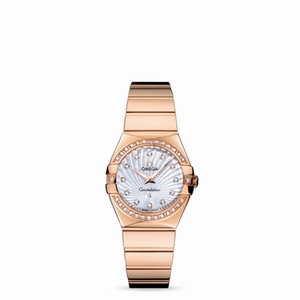 Omega Constellation 27mm Quartz Polished Red Gold / Diamond Bezel / MOP Supernova (123.55.27.60.55.005) Watch
