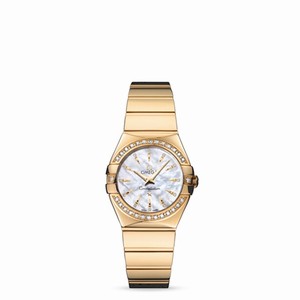 Omega Constellation 27mm Quartz Polished Yellow Gold / Diamond Bezel (123.55.27.60.55.008) Watch