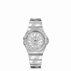 Omega Constellation 31mm Luxury Edition Co-Axial White Gold Snow Bracelet (123.55.31.20.55.009) Watch