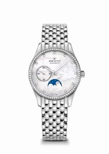 Zenith Elite Ultra Thin Lady Moonphase MOP / Diamond / Bracelet (16.2310.692/81.M2310) Watch