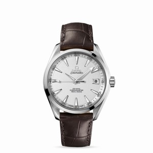 Omega Seamaster Aqua Terra 150M Co-Axial 38.5mm Silver / Alligator (231.13.39.21.02.001)