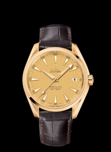 Omega Seamaster Aqua Terra 150m Master Co-Axial 41.5mm Gold / Alligator (231.53.42.21.08.001) Watch