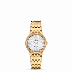 Omega Deville Prestige Quartz 27mm Yellow Gold / Diamond / Diamond MOP (413.55.27.60.55.001) Watch