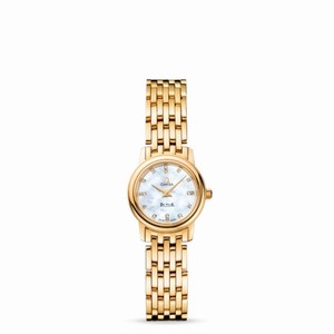 Omega Deville Prestige Quartz 22mm Yellow Gold / Bracelet / Diamond MOP (4170.76.00) Watch