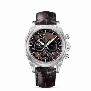 Omega Deville Chronoscope Co-Axial GMT Brown / Alligator (422.13.44.52.13.001) Watch