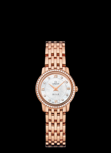 Omega Deville Prestige Quartz Ladies 24.5mm Red Gold / Diamond / MOP (424.55.24.60.55.002) Watch