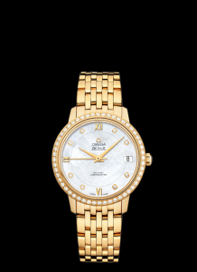 Omega DeVille Prestige Co-Axial 32.7 Yellow Gold Diamond BRacelet (424.55.33.20.55.001)