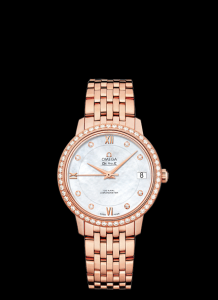 Omega DeVille Prestige Co-Axial 32.7 Red Gold Diamond Bracelet (424.55.33.20.55.002) Watch