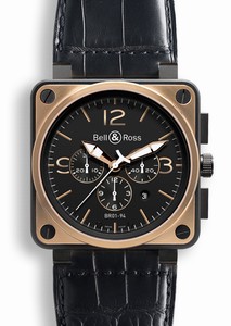 Bell & Ross BR 01 94 Pink Gold & Carbon Officer Chronograph (BR0194BICOOF)