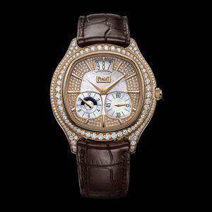 Piaget Emperador Coussin Dual Time Zone Pink Gold Diamond (G0A32020) Watch