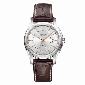 Hamilton Jazzmaster Traveler GMT 42mm Silver Dial / Gold Indexen (H32585557) Watch