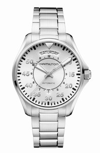Hamilton Khaki Pilot Day Date Silver Bracelet (H64615155)