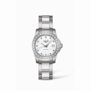 Longines Conquest 29.5 Quartz Stainless Steel Diamond Bezel (L3.258.0.88.6) Watch