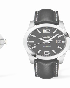 Longines Conquest Quartz 41mm Black Leather (L3.659.4.58.3) Watch Longines Conquest Quartz 41mm Black Leather (L3.659.4.58.3) Watch