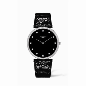 Longines La Grande Classique Quartz 37 White Gold Diamond Black (L4.766.7.58.4) Watch